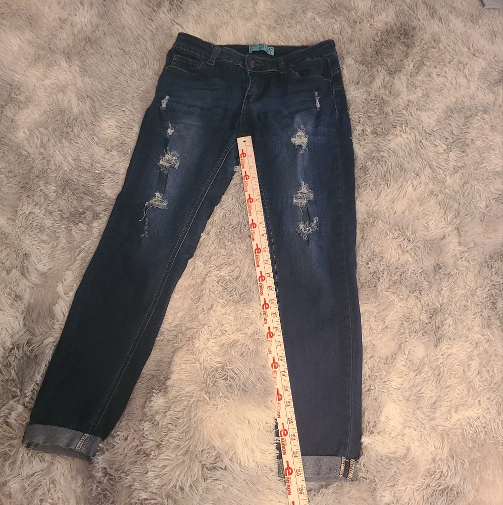Wax Jeans  Distressed Blue Jeans - Picture 6 of 14